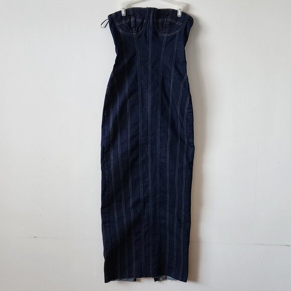 NWT ZARA Woman Denim Midi Dress - Picture 9 of 15